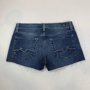 7 For All Mankind Embroidered Denim Shorts - Stylish Summer Essential